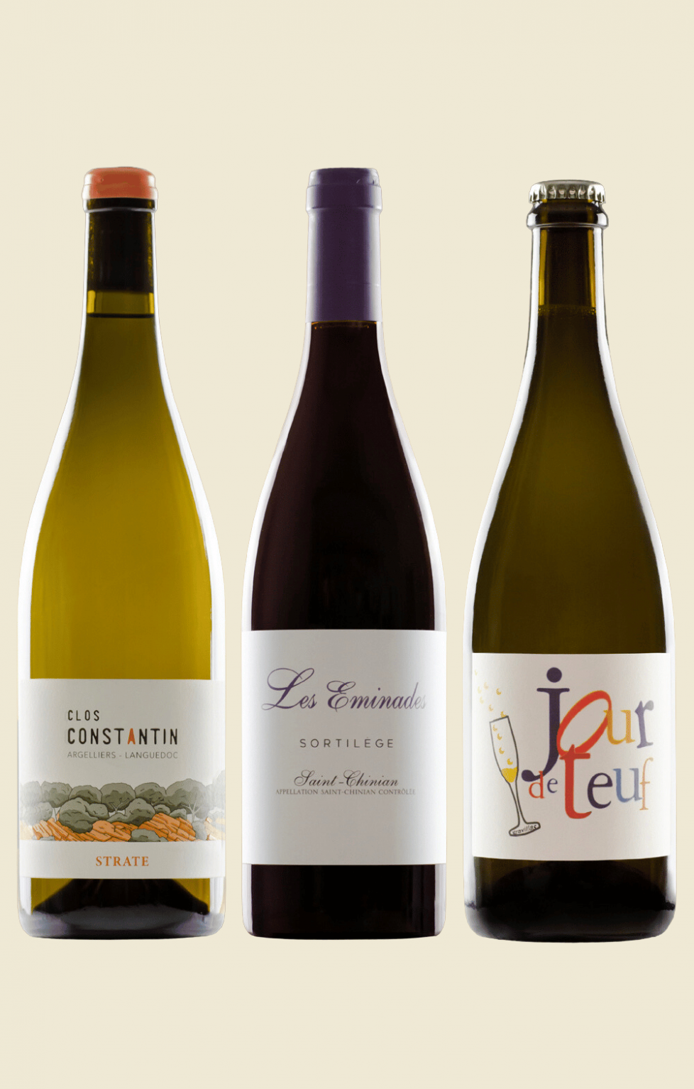 Coffret 3 bouteilles : Vins des Terrasses du Larzac, Saint-Chinian - Minervois