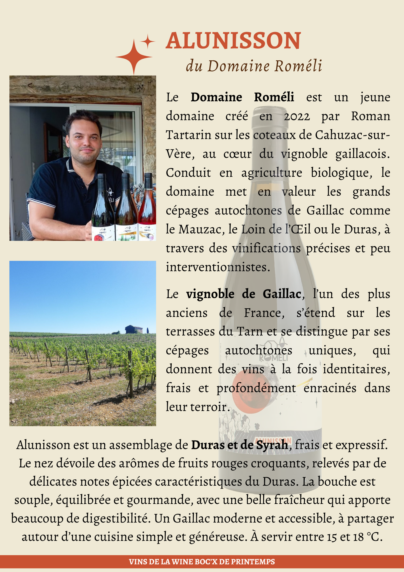 Cuvée Alunisson – Domaine Roméli– AOP Gaillac