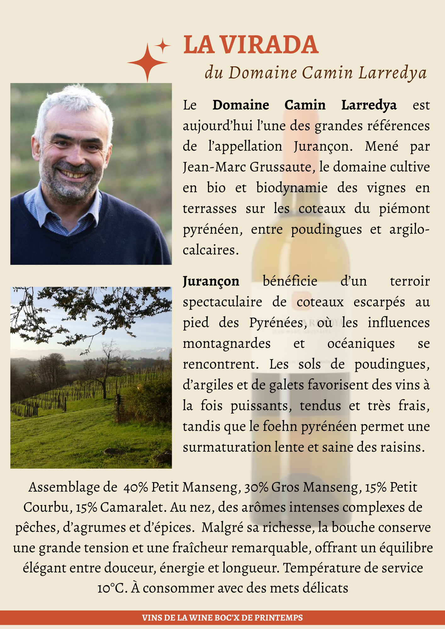 Cuvée La Virada – Domaine Camin Larredya – AOP Jurançon